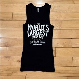 World's Largest Biker Bar Black Tank Top